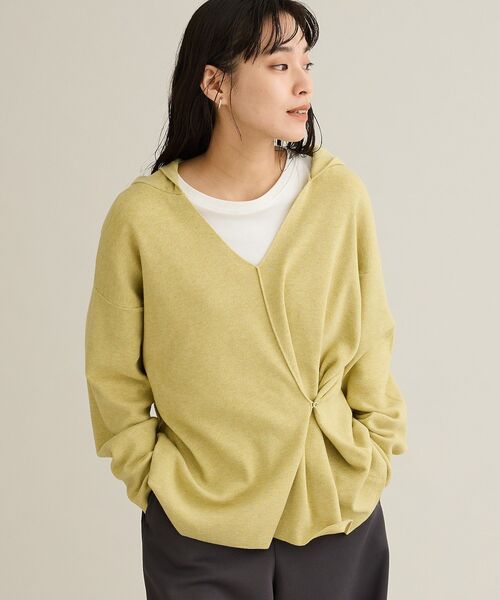 サガラシシュウVネックニット SLOW／一部店舗限定】ソフトウール Vネック ニット