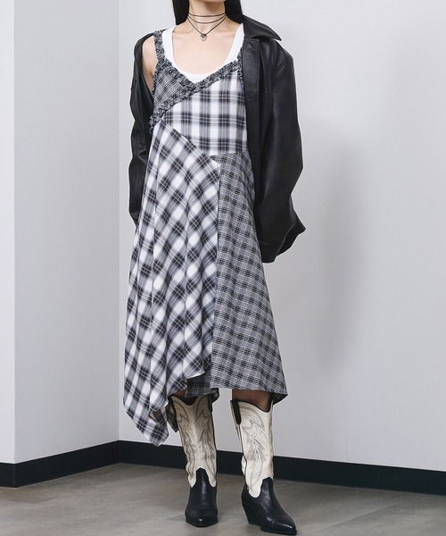 ROSE BUD（ローズバッド） ワンピース MIXED CHECK DRESS : ZOZOTOWN