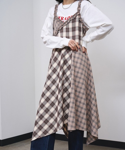 ROSE BUD（ローズバッド） ワンピース MIXED CHECK DRESS : ZOZOTOWN