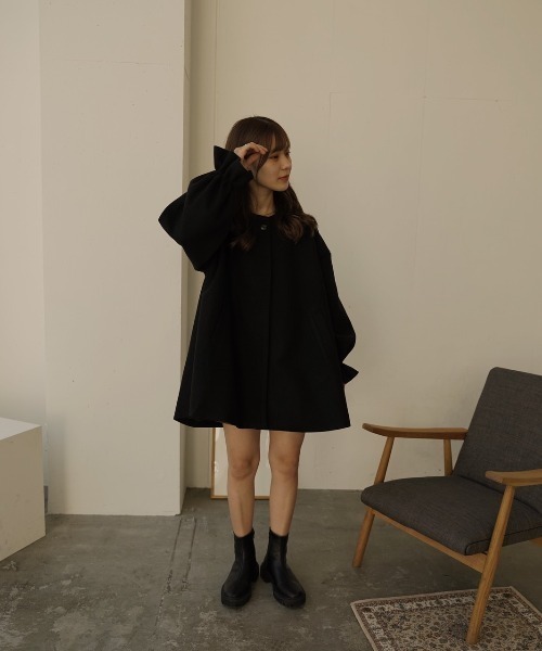 「moi tytto」 ノーカラーコート FREE モカ レディース_画像4