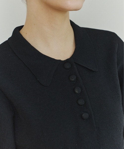 OLUN ニット セーター peplum knit tops/ペプラムニットトップス