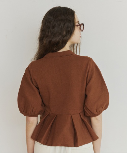 OLUN ニット セーター peplum knit tops/ペプラムニットトップス