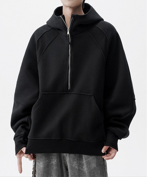 JOHNNY WOLF（ジョニーウルフ） パーカー VUEKO ハーフジップ オーバー