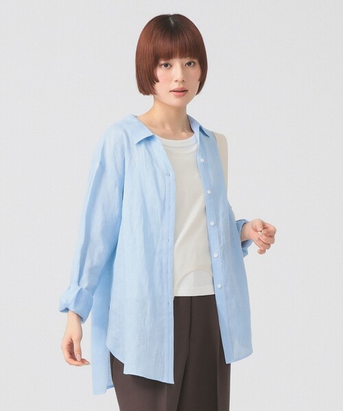 Ray BEAMS（レイ ビームス） リネンシャツ ブラウス シャツ 「7/31再