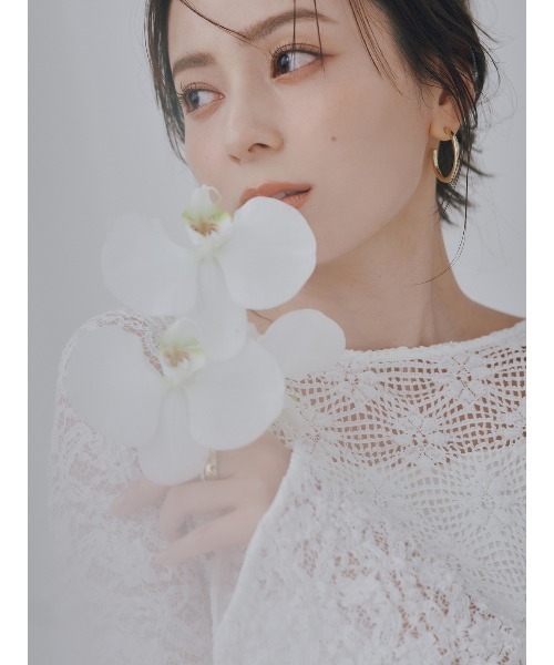 anuans【✨極美品✨】シュリンクレースパネルワンピース シュリンクレースパネルワンピース