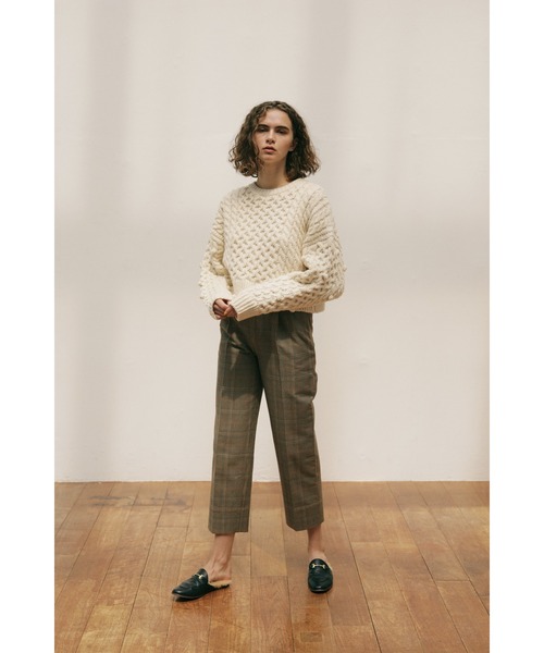 「LA PEAU DE GEM」 長袖ニット FREE アイボリー レディース_画像3