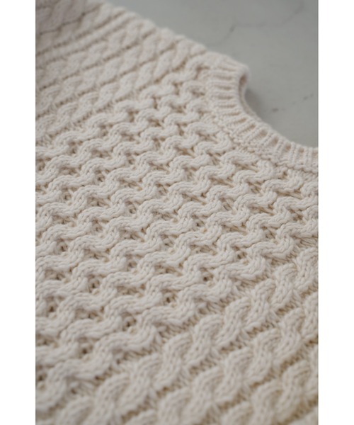 「LA PEAU DE GEM」 長袖ニット FREE アイボリー レディース_画像5