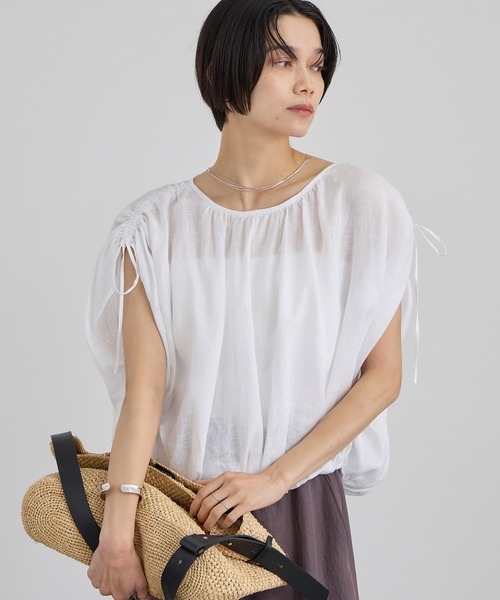 SALON adam et rope'（サロン アダム エ ロペ） リネンシャツ ブラウス