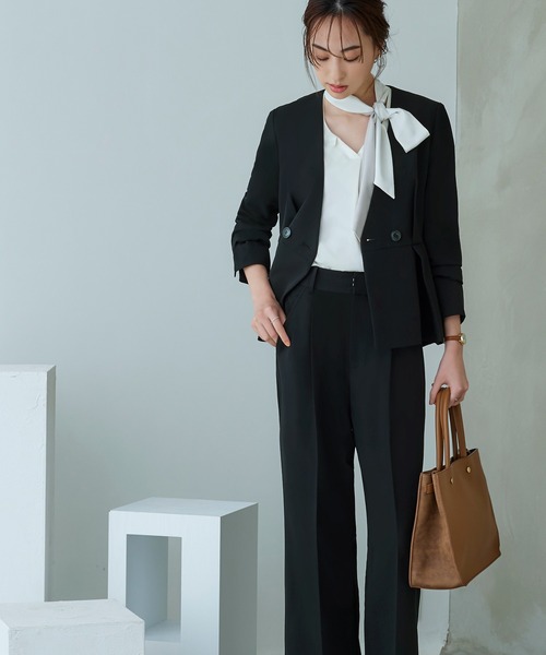 「RUIRUE BOUTIQUE」 パンツスーツ S ネイビー レディース_画像6