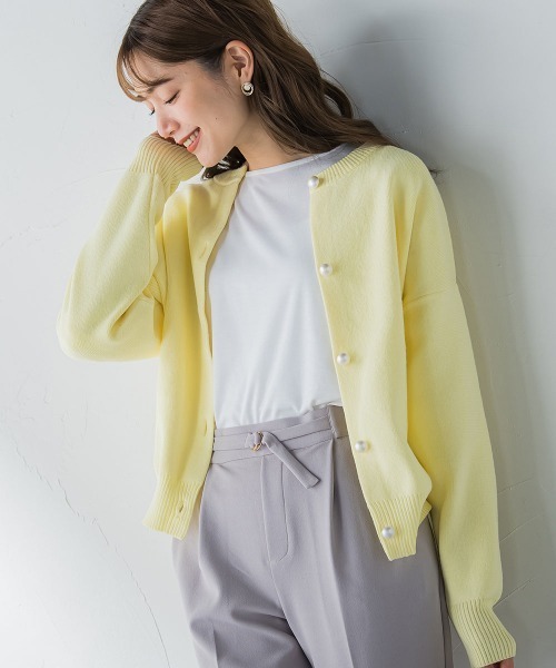 「ketty」 ニットカーディガン M イエロー レディース_画像6