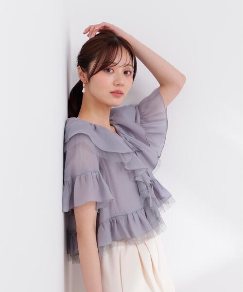 プロポーションボディドレッシング ブラウス ウォッシャブル＞キラ釦ボウタイブラウス | PROPORTION BODY DRESSING