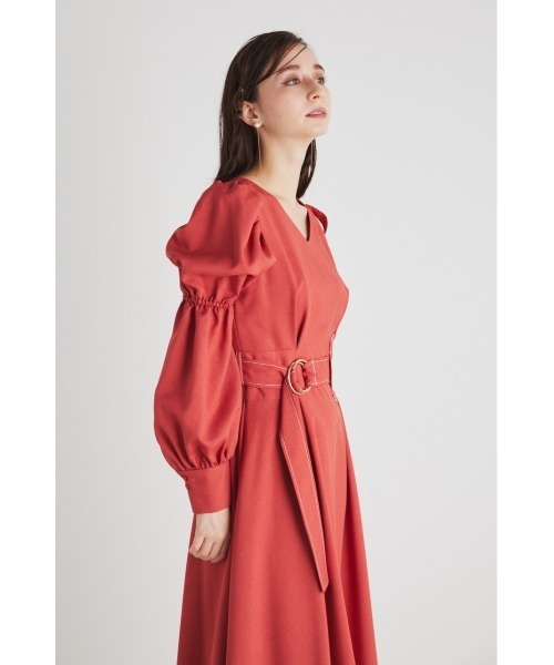 「rienda」 長袖ワンピース SMALL オレンジ レディース_画像2