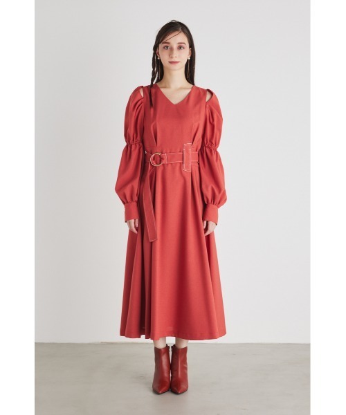 「rienda」 長袖ワンピース SMALL オレンジ レディース_画像3