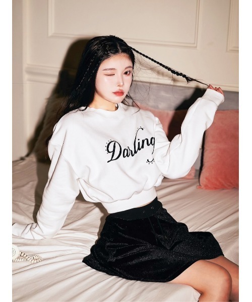 Darich - ダーリッチ DARLINGスウェットトップス ラインスウェットショートパンツ DARLINGスウェットトップス ラインスウェットショートパンツ