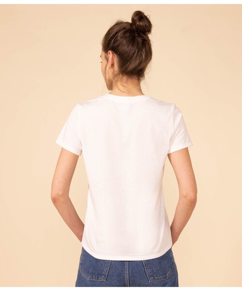 「PETIT BATEAU」 半袖Tシャツ LARGE ホワイト レディース_画像5