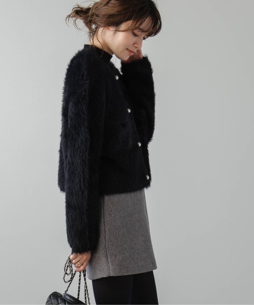 「SUGAR BISKET」 「La-gemme」ニットカーディガン フリー アイボリー レディース_画像9