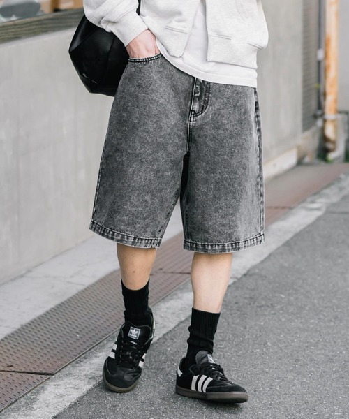 DIESEL ショートパンツ ハーフパンツ ケミカルウォッシュ Rocky Monroe（ロッキーモンロー） ワイドパンツ ハーフパンツ