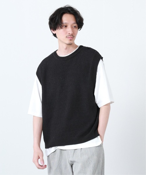 「JOURNAL STANDARD J.S HOMESTEAD」 ノースリーブニット LARGE ベージュ メンズ_画像2