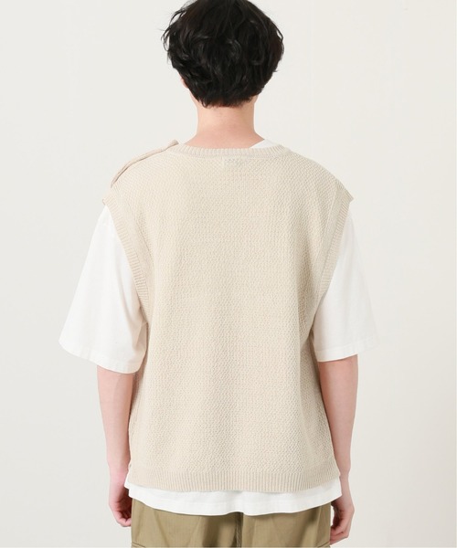 「JOURNAL STANDARD J.S HOMESTEAD」 ノースリーブニット LARGE ベージュ メンズ_画像3