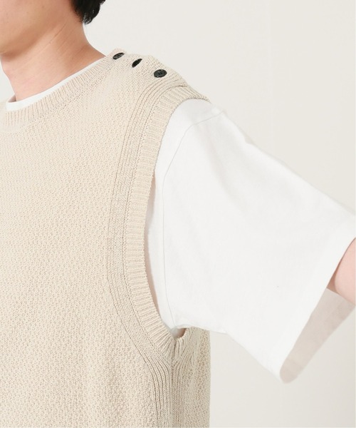 「JOURNAL STANDARD J.S HOMESTEAD」 ノースリーブニット LARGE ベージュ メンズ_画像6