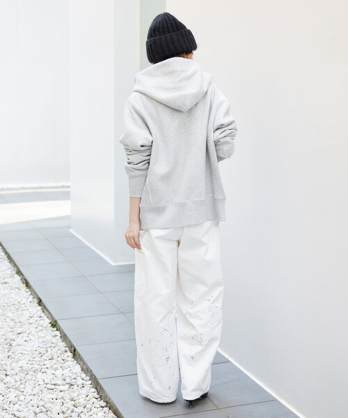 「Champion」 ジップアップパーカー FREE グレー レディースの画像