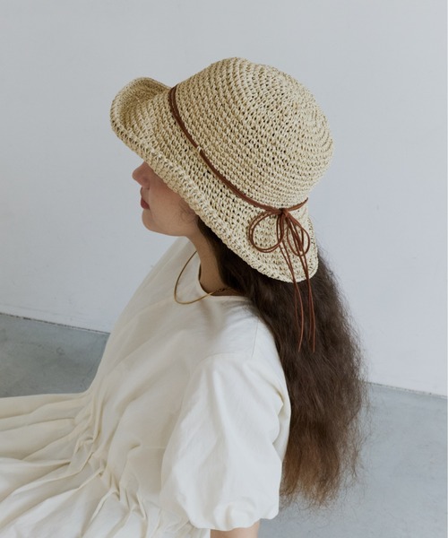 【美品】クライミー THE CRIMIE ペーパーハット PAPER HAT OLUN 帽子 ハット crochet paper hat/クロシェ編みペーパーハット