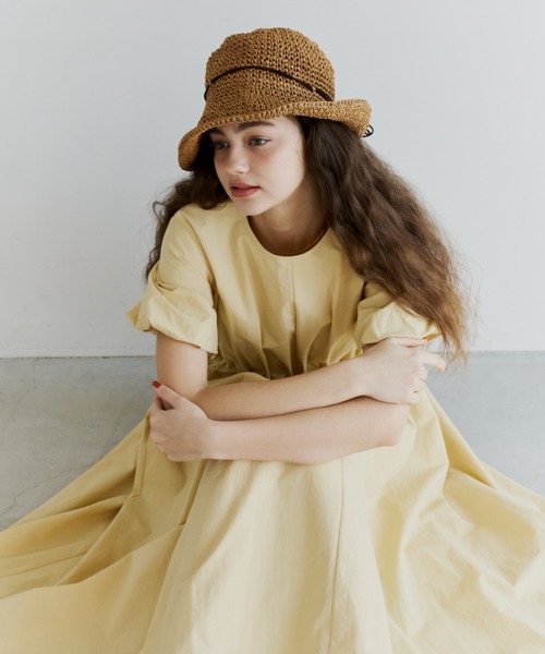 OLUN 帽子 ハット crochet paper hat/クロシェ編みペーパーハット