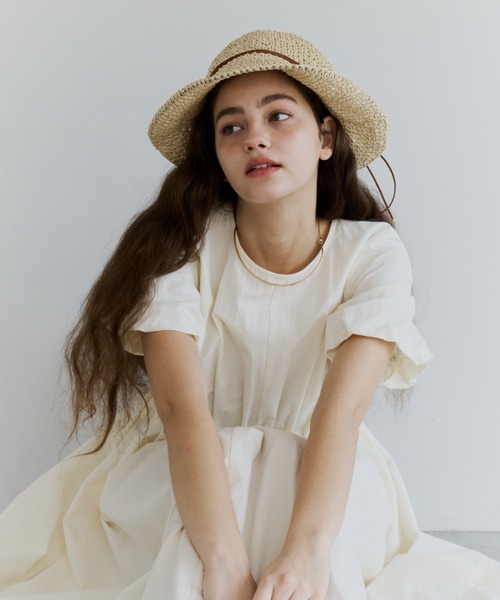 OLUN 帽子 ハット crochet paper hat/クロシェ編みペーパーハット
