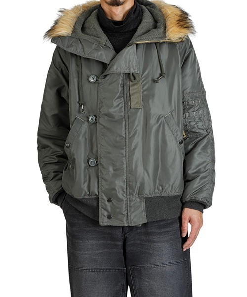 コート ジャケット marka / マーカ：別注 N-2B：M25F42BL01C「COR」 メンズの画像