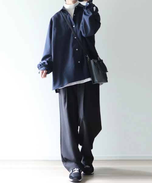 「LILL」 長袖シャツ M サックスブルー メンズ_画像9