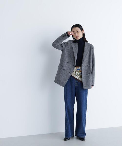 「NATURAL BEAUTY BASIC」 テーラードジャケット MEDIUM ネイビー レディース_画像3