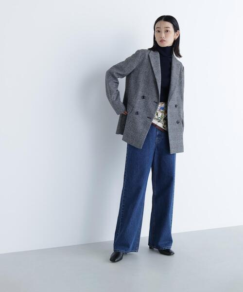 「NATURAL BEAUTY BASIC」 テーラードジャケット MEDIUM ネイビー レディース_画像5