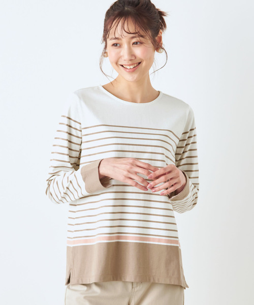 「DECOY SINCE 1981」 長袖カットソー M モカ レディース_画像2