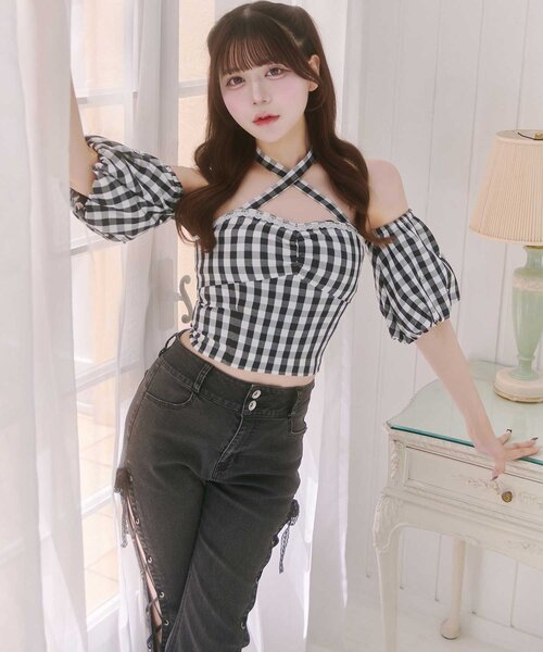 Belle Charme ブラウス シャツ 半袖 「Belle Charme」Jewel