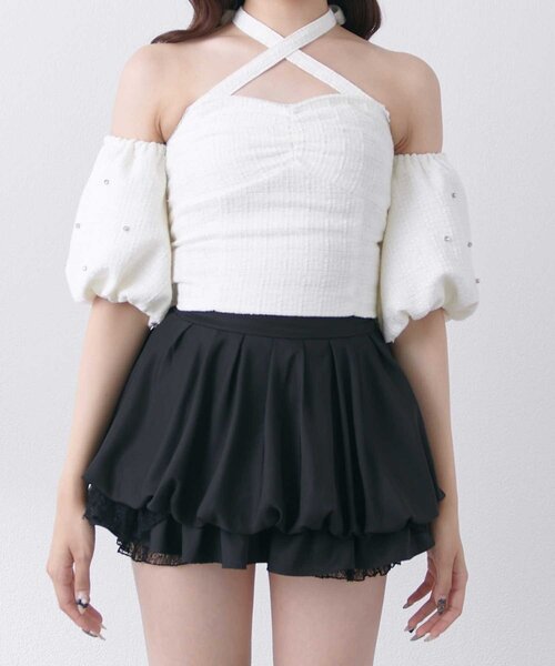 Belle Charme ブラウス シャツ 半袖 「Belle Charme」Jewel