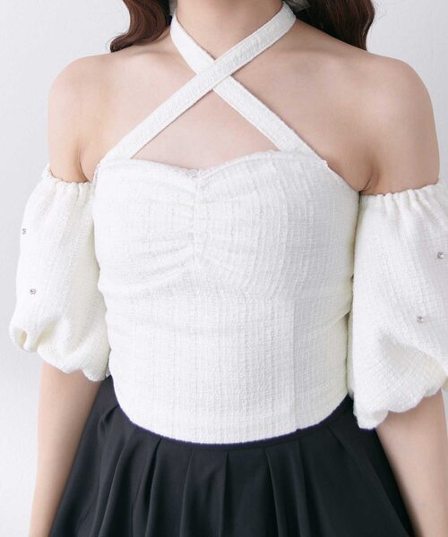 Belle Charme ブラウス シャツ 半袖 「Belle Charme」Jewel