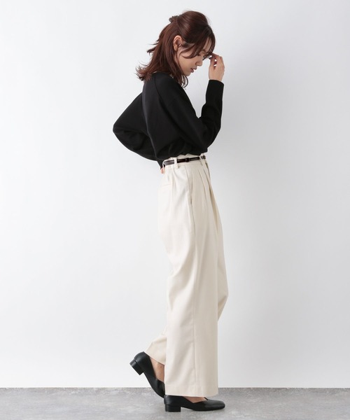 「GLOBAL WORK」 パンツ LARGE グレイッシュベージュ レディース_画像4