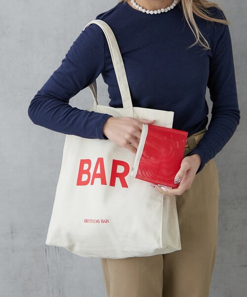 「BIRTHDAY BAR」 トートバッグ 0 アイボリー レディース_画像3