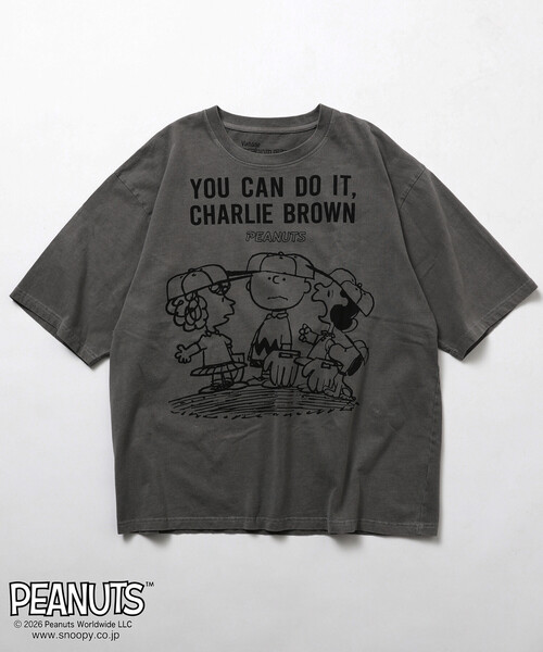 Johnbull（ジョンブル） tシャツ 半袖 PEANUTS YOU CAN DO IT フロント