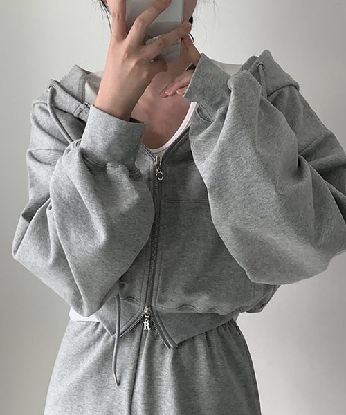 「Girly Doll」 ジップアップパーカー F ブラック レディース_画像9