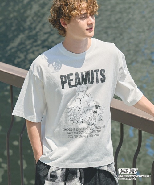 PEANUTS tシャツ 「Exclusive」PEANUTS College Logo S/S Tee
