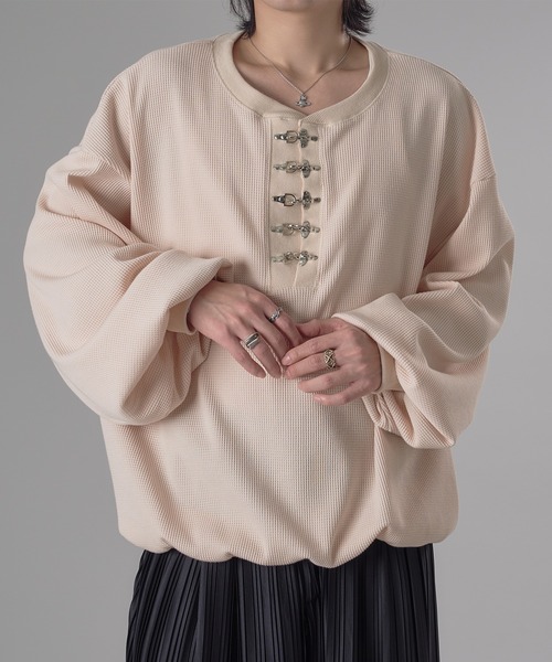「狐独」 長袖Tシャツ MEDIUM アイボリー メンズ_画像7