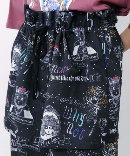 ScoLar(スカラー) ワイドパンツ パンツ 162685:アンティーク柄 3way ScoLar(スカラー) ワイドパンツ パンツ 162685:アンティーク柄 3way