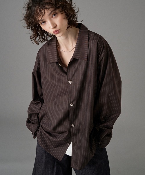「ONCILY」 長袖シャツ MEDIUM ネイビー メンズ_画像6