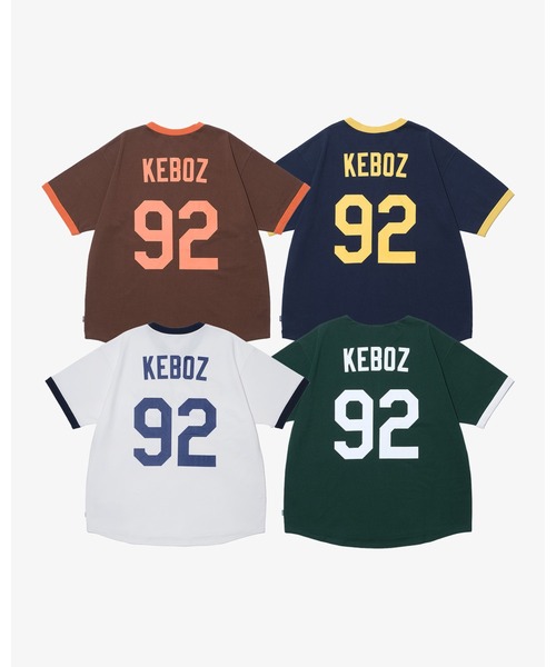 Keboz ユニフォーム Lサイズ 92 KEBOZ（ケボズ） tシャツ V92 RINGER S/S TEE メンズ レディース