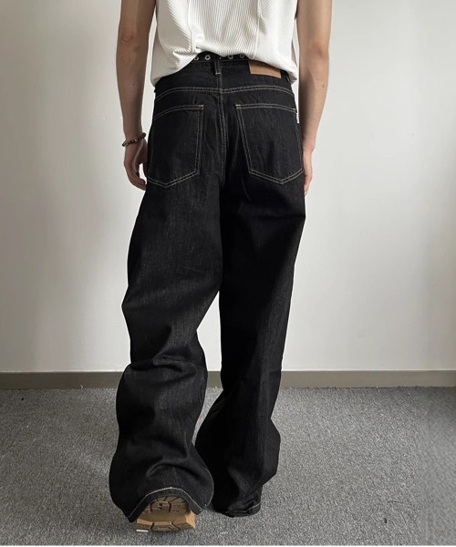 「NEW GENTLEMAN」 デニムパンツ S ブラック メンズ_画像3