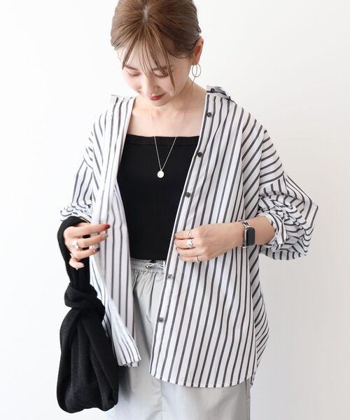 「AMERICAN HOLIC」 長袖シャツ M サックスブルー レディース_画像2