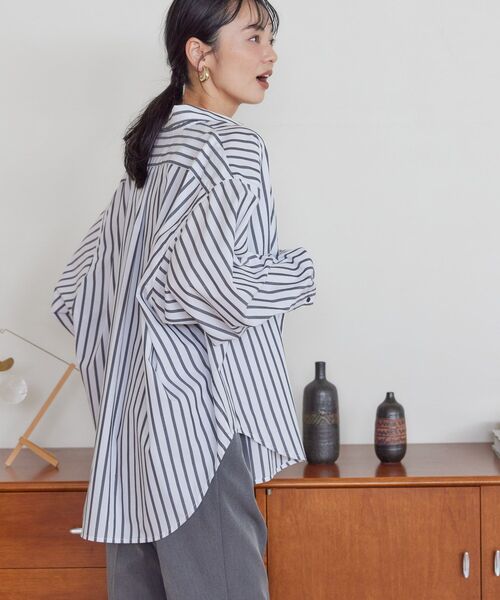 「AMERICAN HOLIC」 長袖シャツ M サックスブルー レディース_画像4