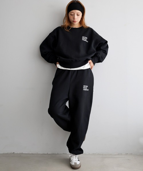 「ANME」 イージーパンツ X-LARGE ブラック レディース_画像3