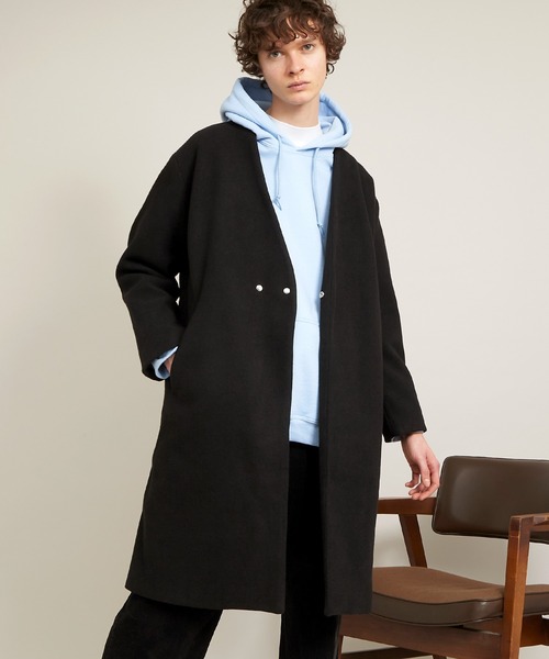 EMMA CLOTHES（エマクローズ） ノーカラーコート コート オーバー